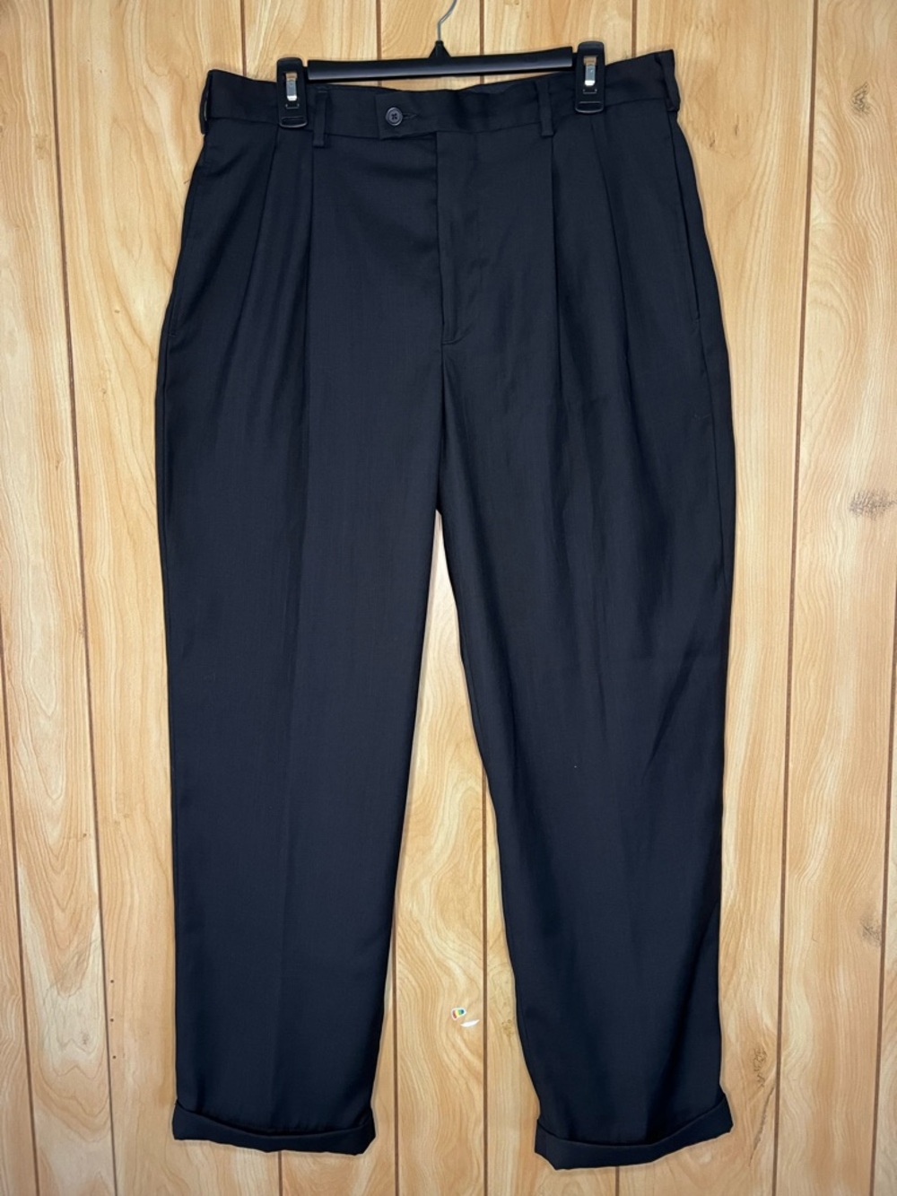 J. Ferrar Black Dress Pants with Branded Waistband